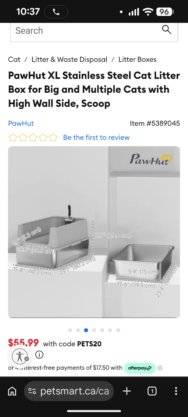PawHut XL Stainless Steel Cat Litter Box - photo 2