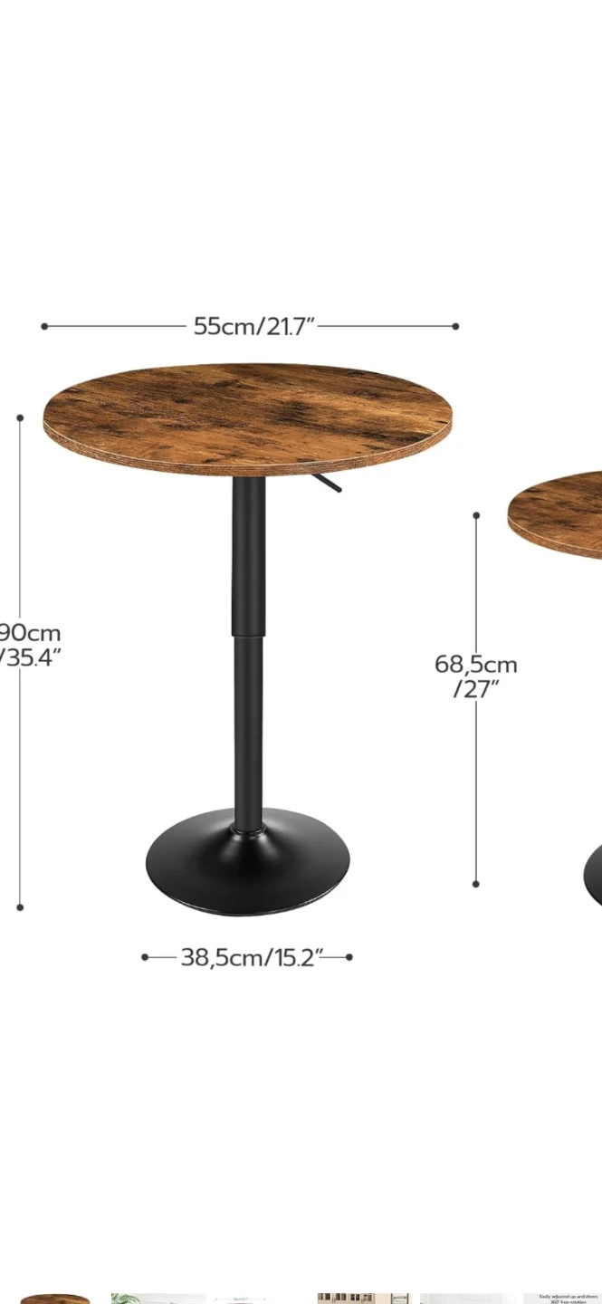 Adjustable Round Pub Table - photo 2