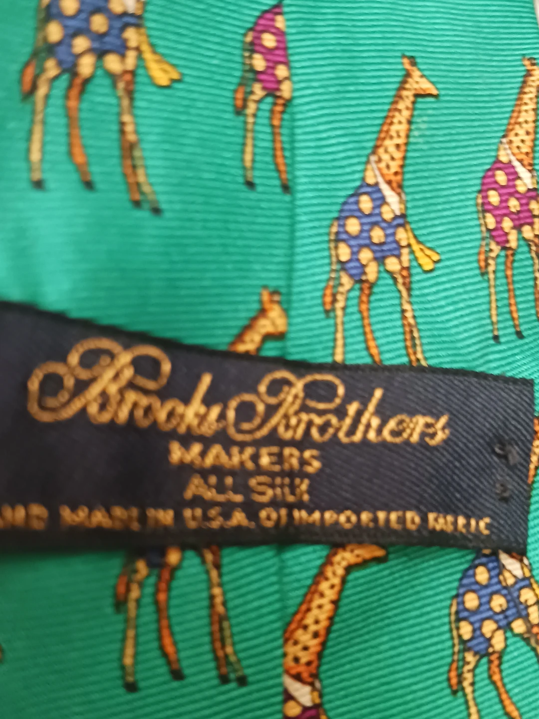 Brooks Brothers Silk Neckties - Giraffe and Hippo Print - photo 4