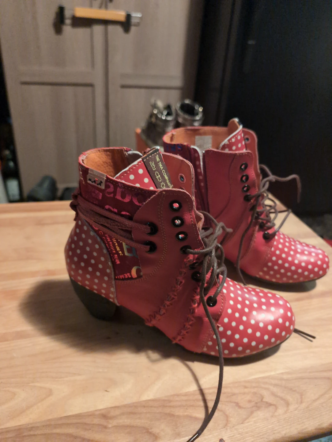 The TMA Company Leather Polka Dot Ankle Boots - EUR 38 - photo 2