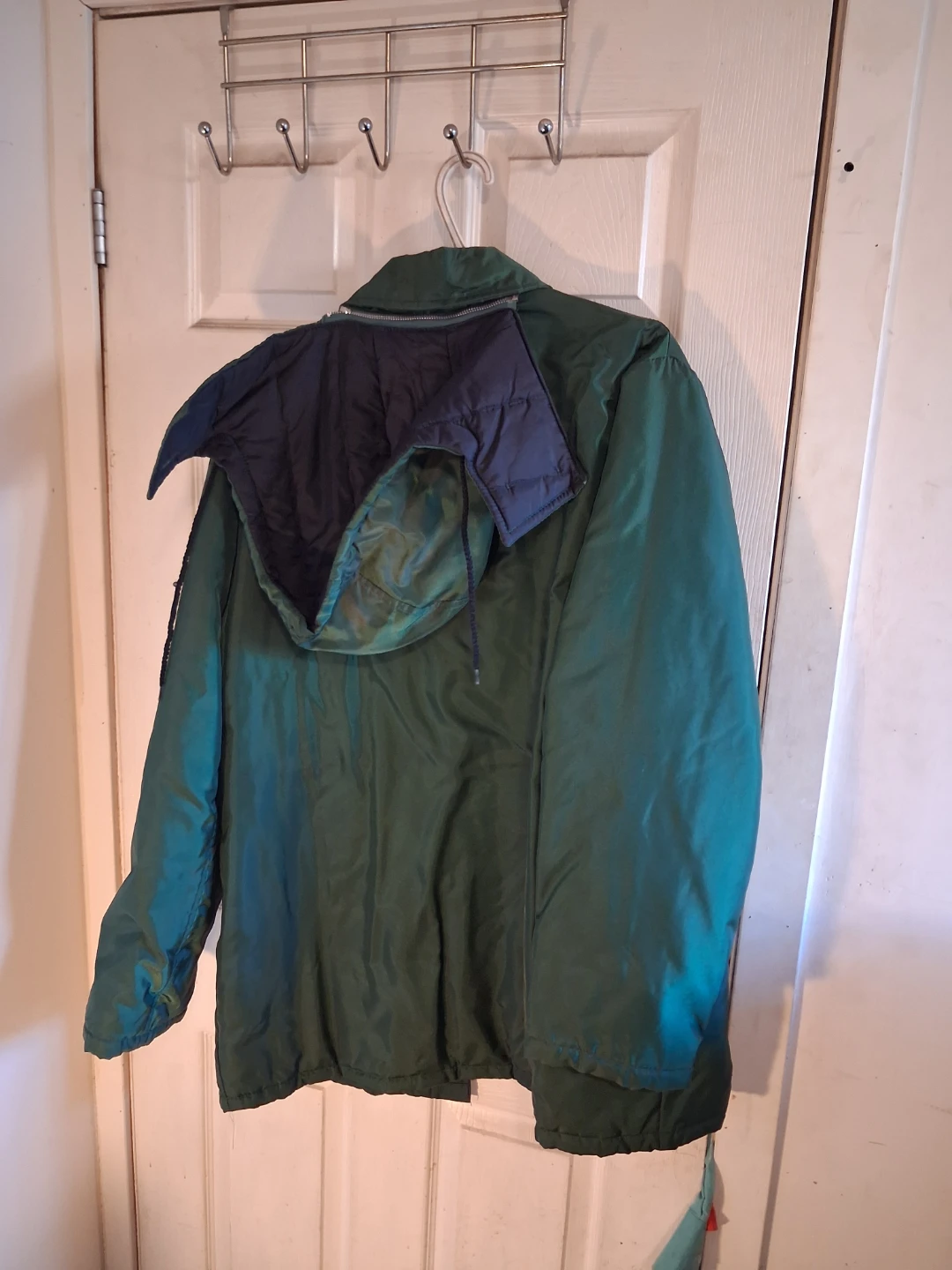 Green Utility Jacket with Detachable Hood - photo 4