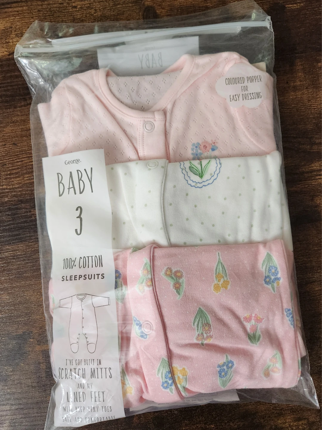 George Baby Sleepsuits 0-3 Months - photo 2