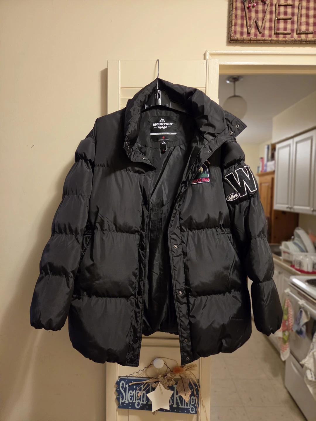 Mountain Ridge Black Puffer Jacket