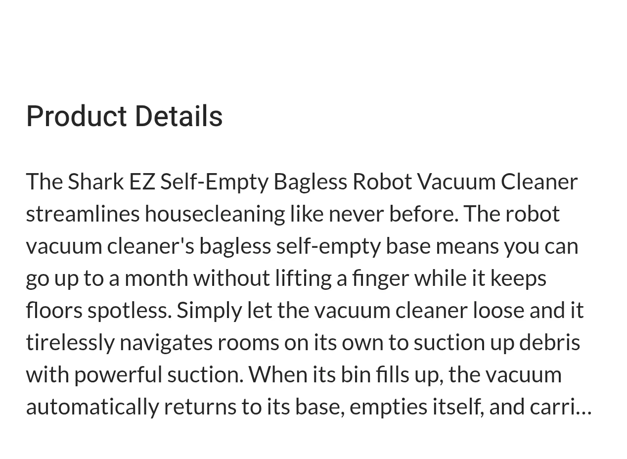Shark EZ Self-Empty Bagless Robot Vacuum - photo 4