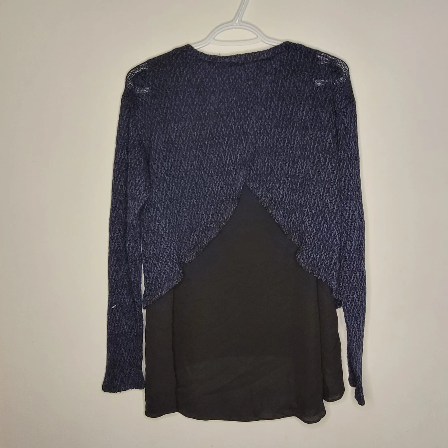 Design Lab navy blue knit sweater - photo 2