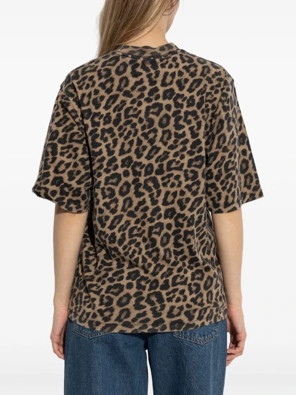 Anine Bing Leopard Print T-Shirt