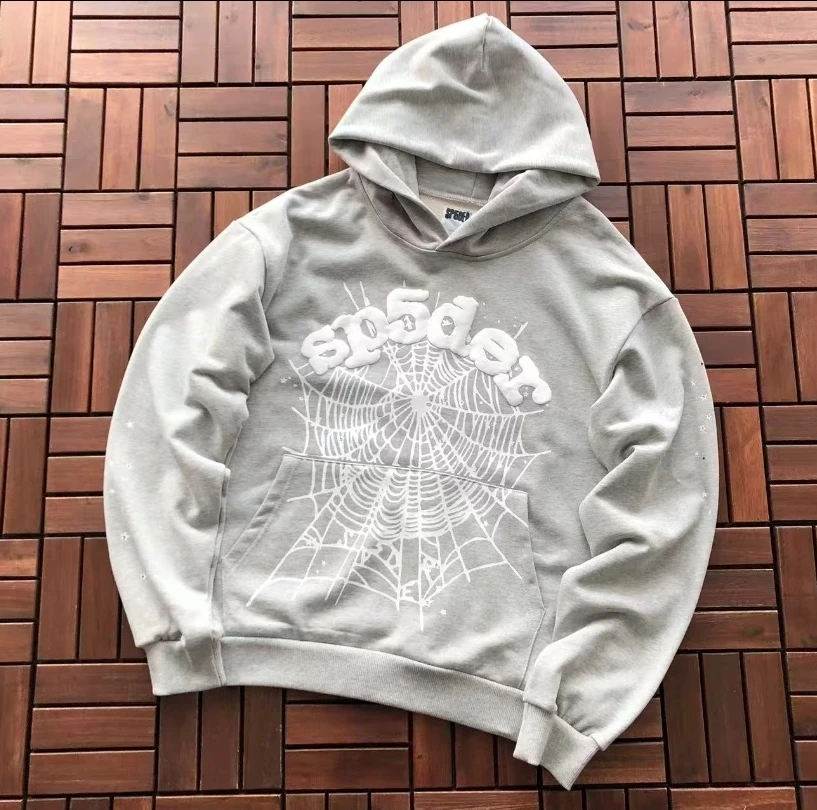 SP5DER Grey Hoodie