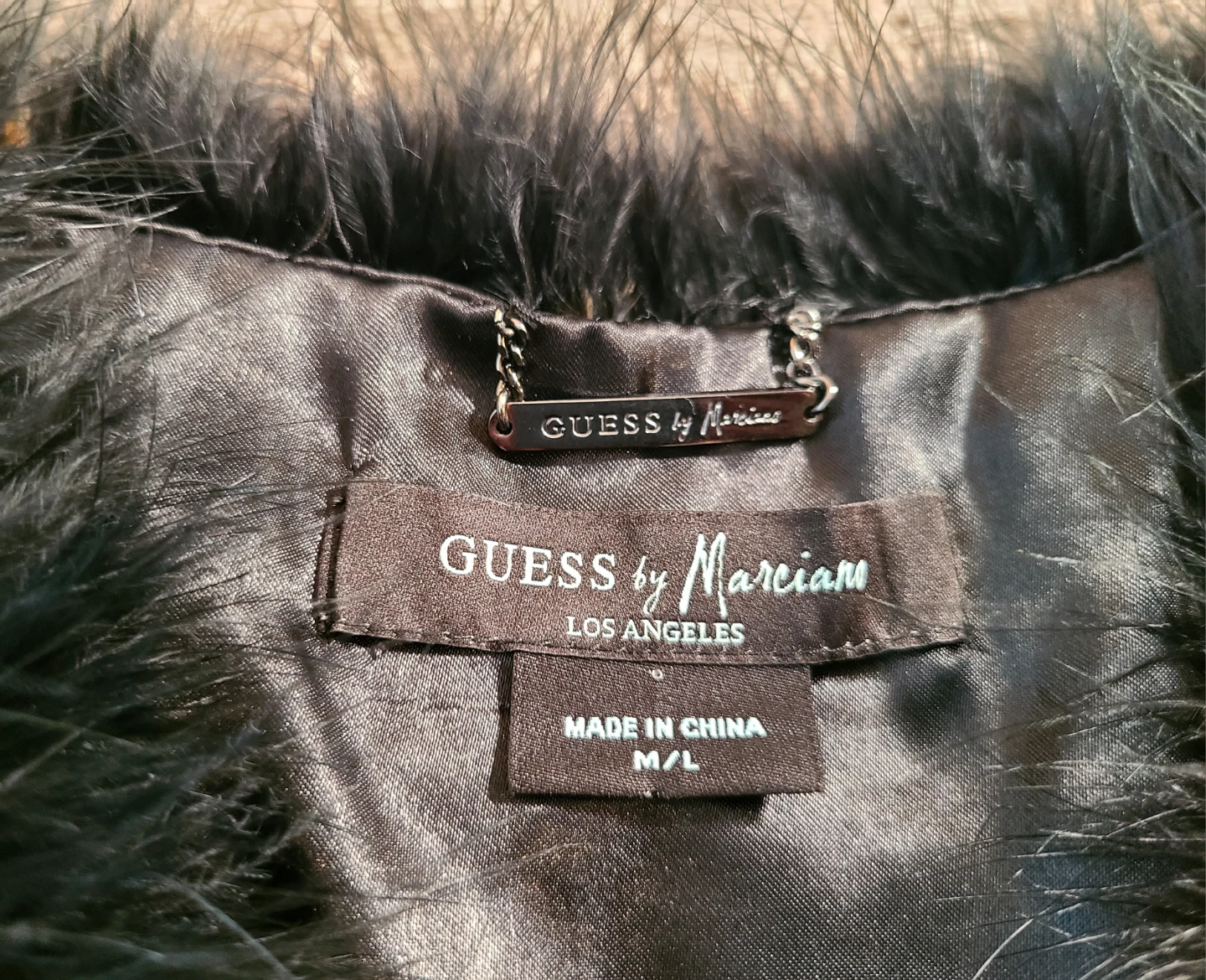 Guess by Marciano black feather shrug - photo 3