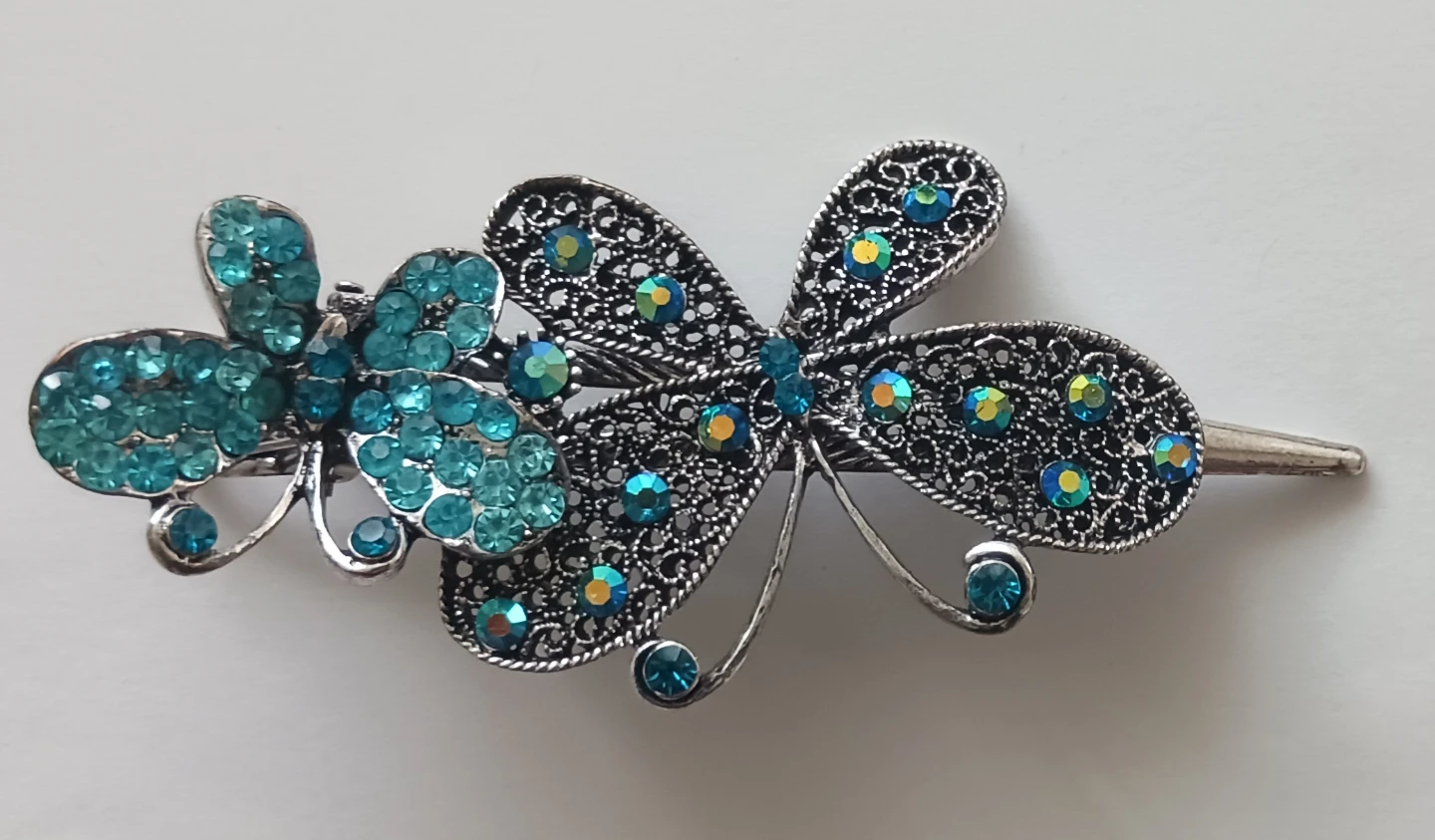 Crystal butterfly hair clip