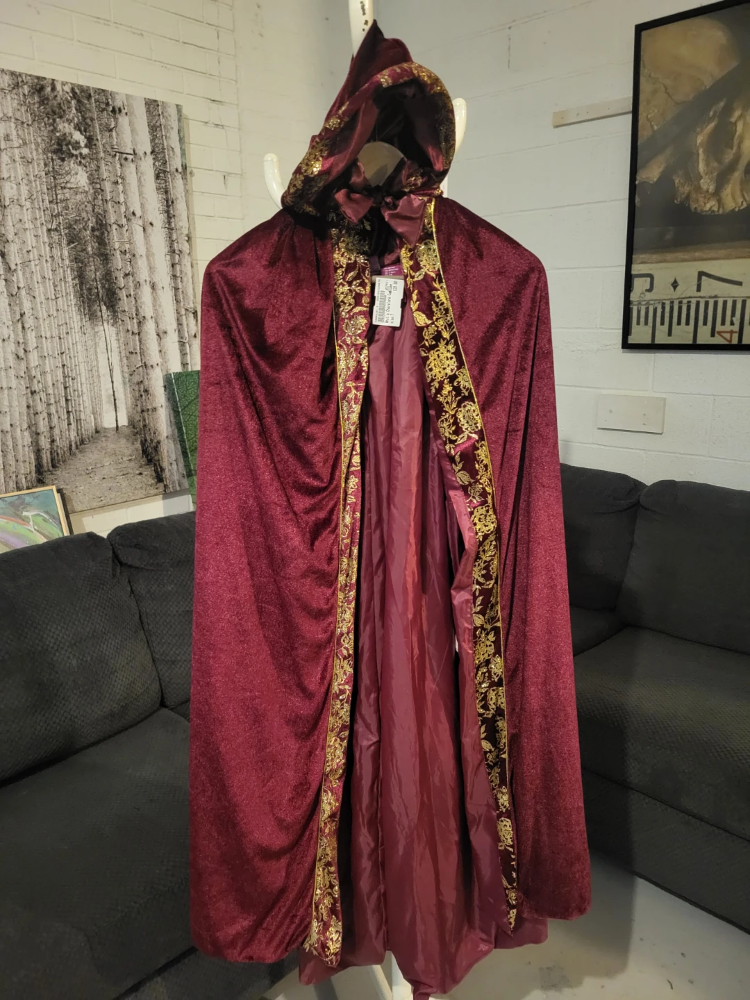 Renaissance Style Velvet Costume Gown and Cape Size 7/8 - photo 3