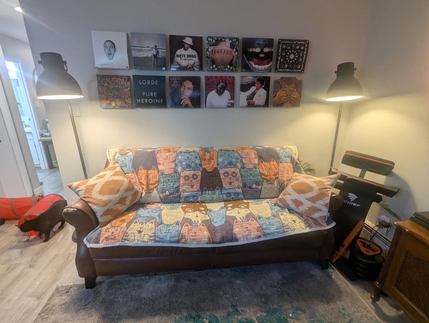 FREE Brown Faux Leather Two-Seater Sofa