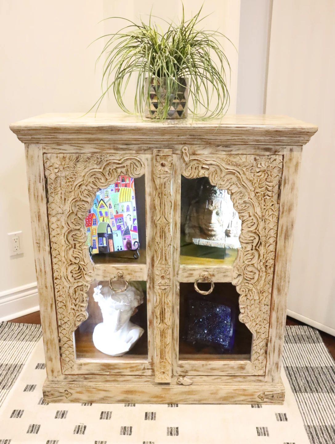South  Asian reclaimed wood display cabinet
