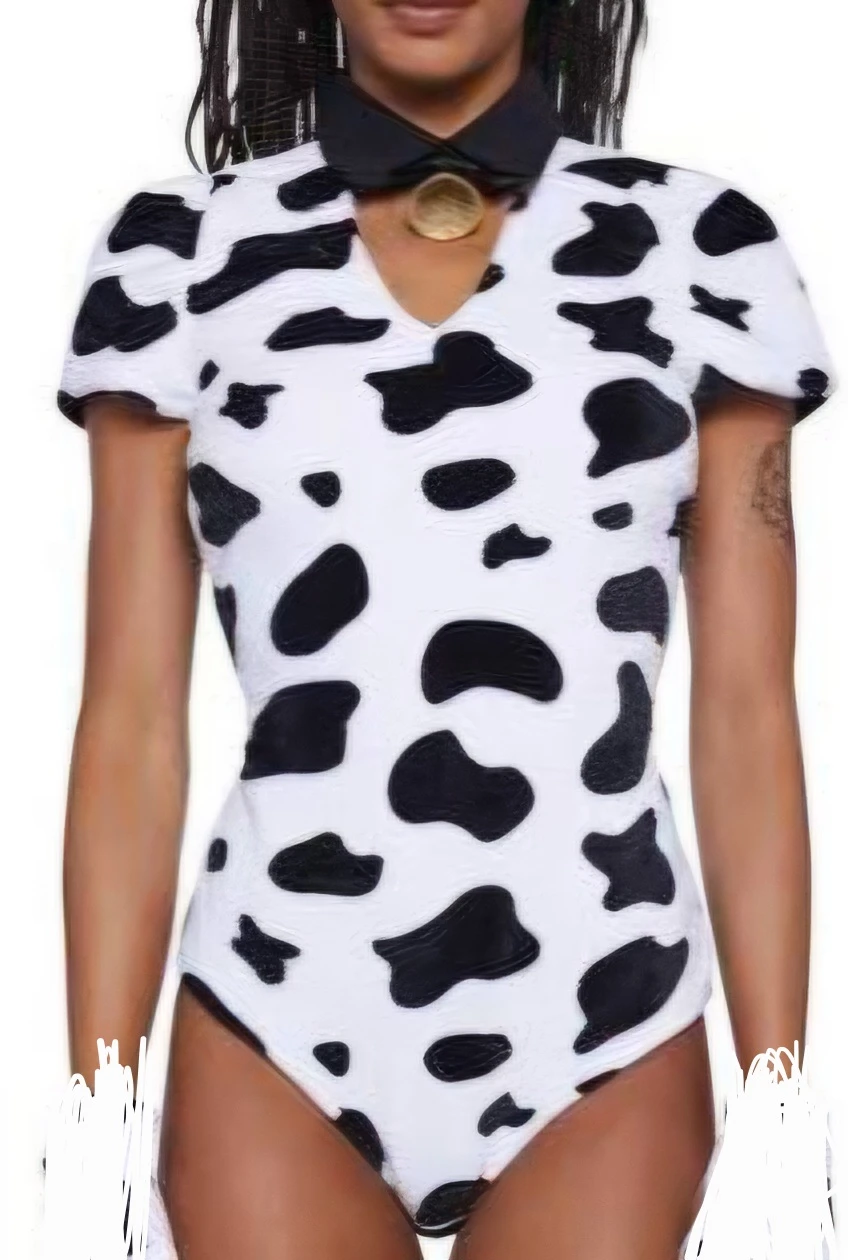 Cow Print Bodysuit