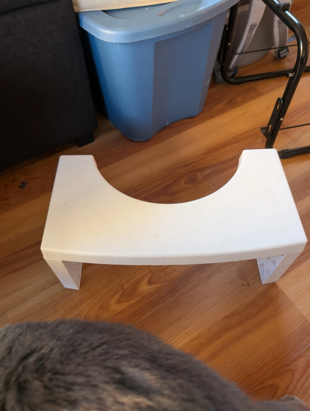White Bathroom Toilet Stool