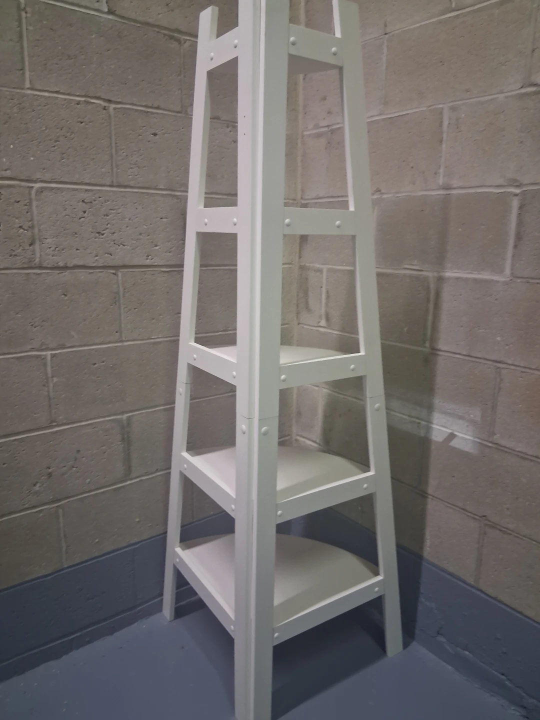 White Corner Shelf Unit - photo 2