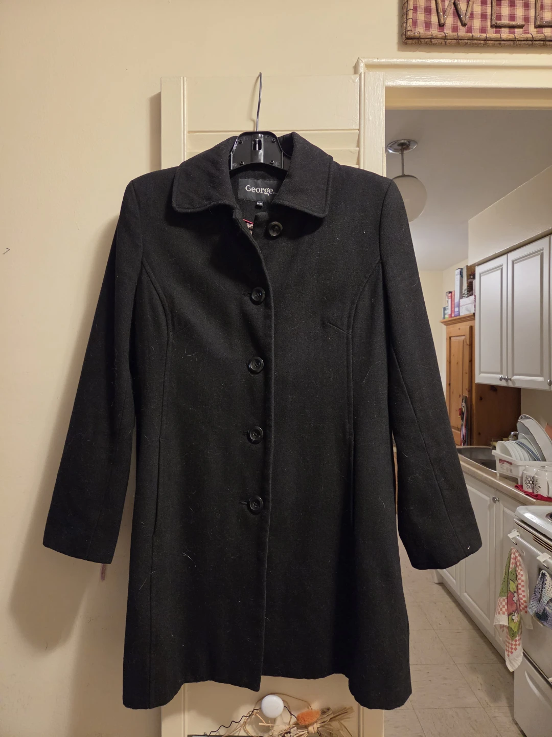 George Blue Wool-Blend Coat