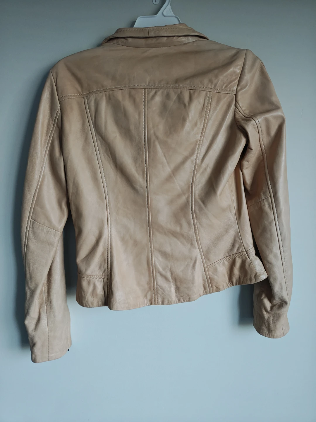 Blink Leather Jacket - Beige - Size XS - photo 4