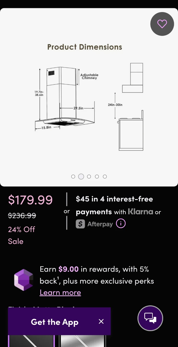 Soonye 30 Inch Matte Black Glass Wall Mount Range Hood - photo 3