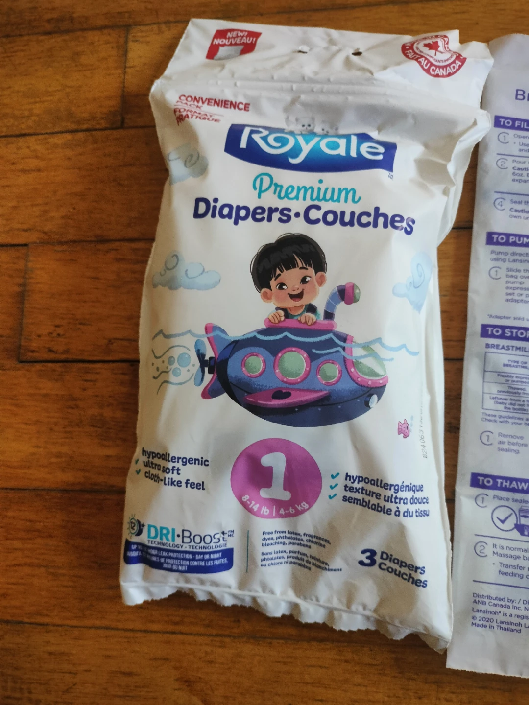 Royale Premium Diapers  & Lansinoh Breast Milk Storage Bags - photo 2