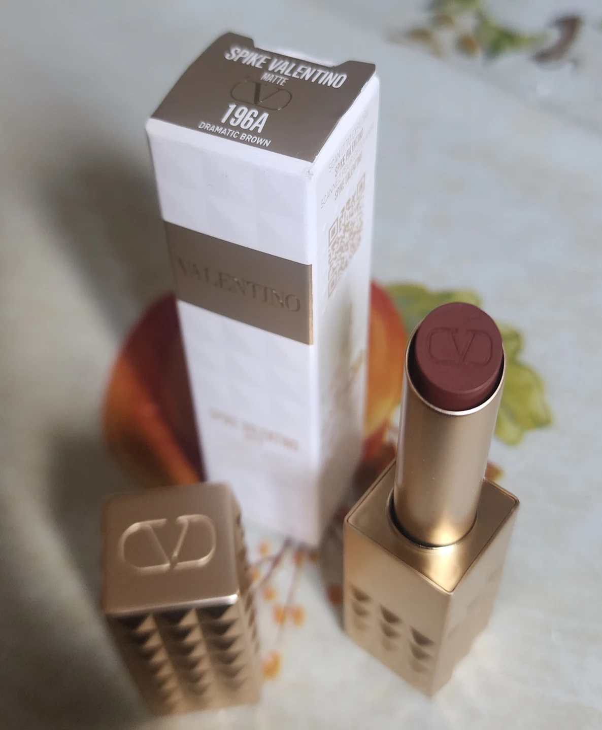 Valentino Spike Matte Lipstick 196A Dramatic Brown