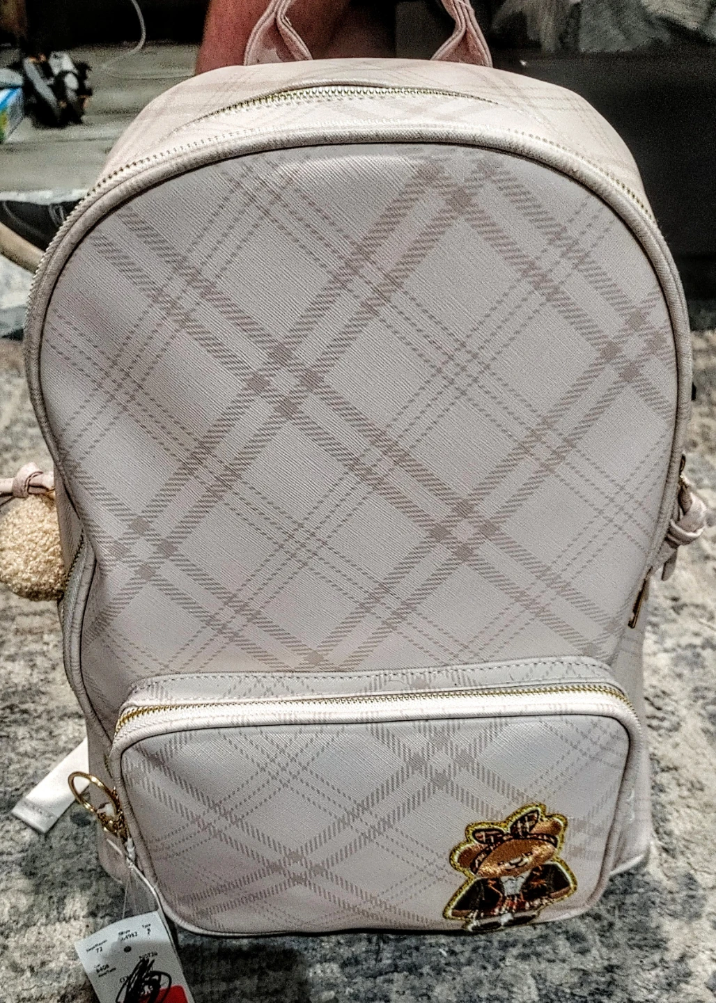 Checkered Bear Pattern Backpack - BRAND NEW With Tags. - photo 2