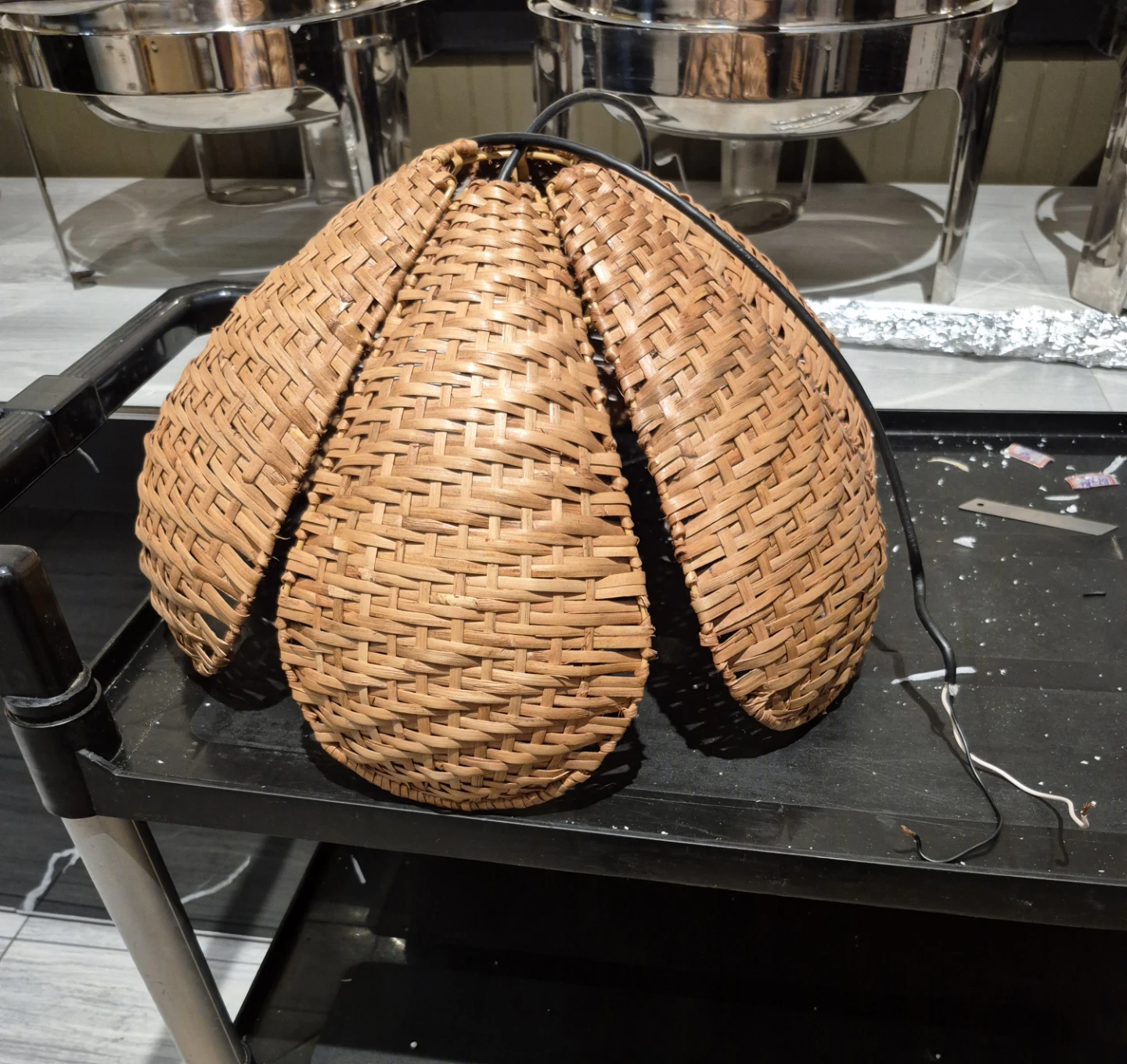 5 SANDKORN Pendant lamp shade, handmade/rattan, 45 cm (17 3/4 ") - photo 2