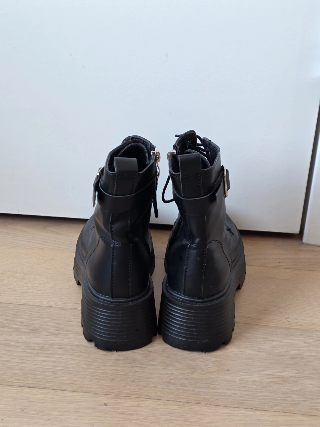 Black Platform Combat Boots - photo 4