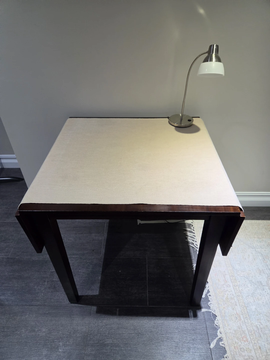 Dark Wood Drop Leaf Table - photo 3