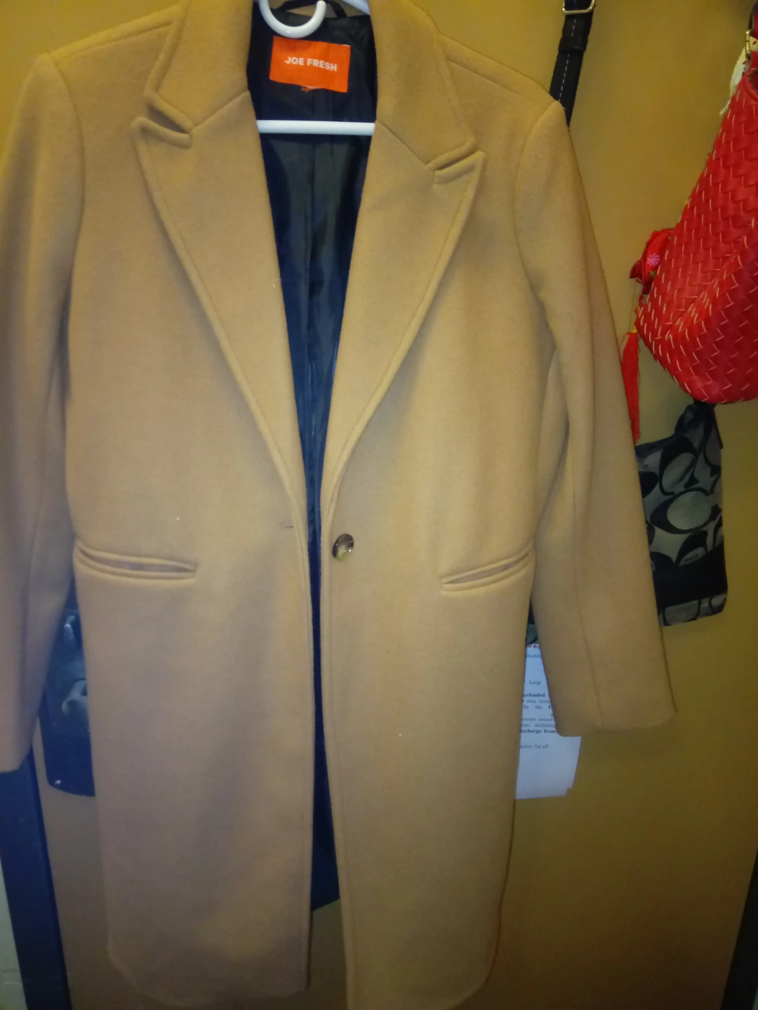 Joe Fresh Tan Wool-Blend Coat