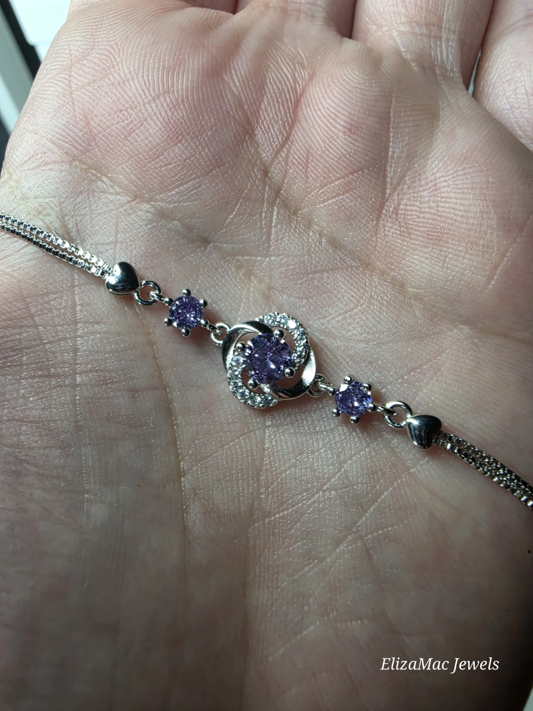 ElizaMac Jewels Purple moissanite  Bracelet
