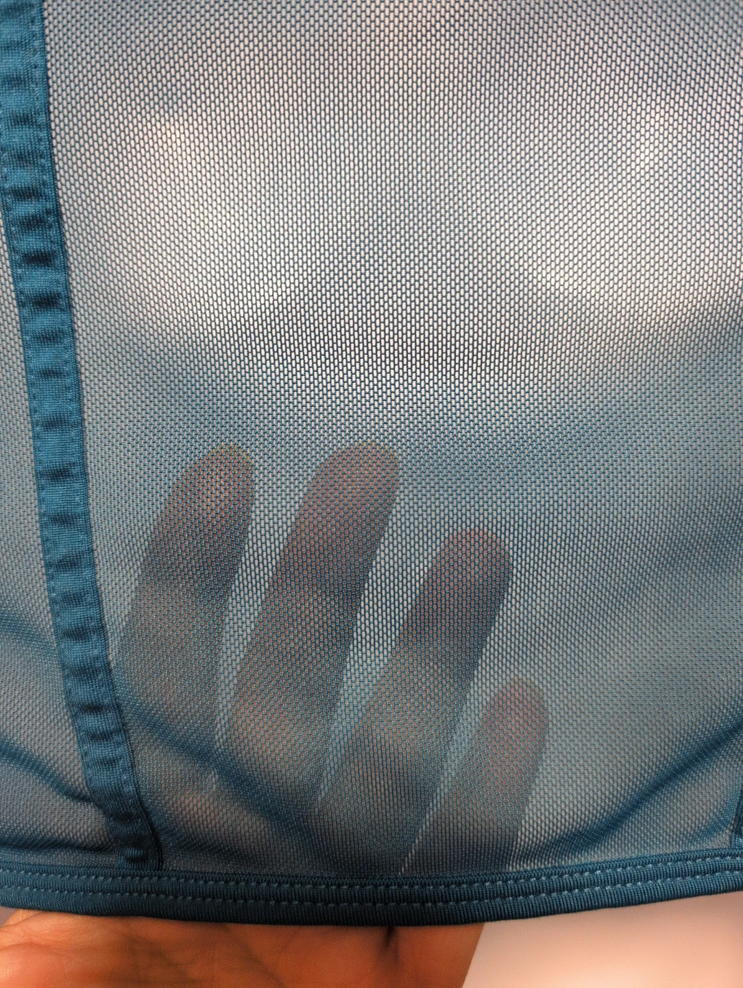 Garage Teal Mesh Corset Top - photo 5