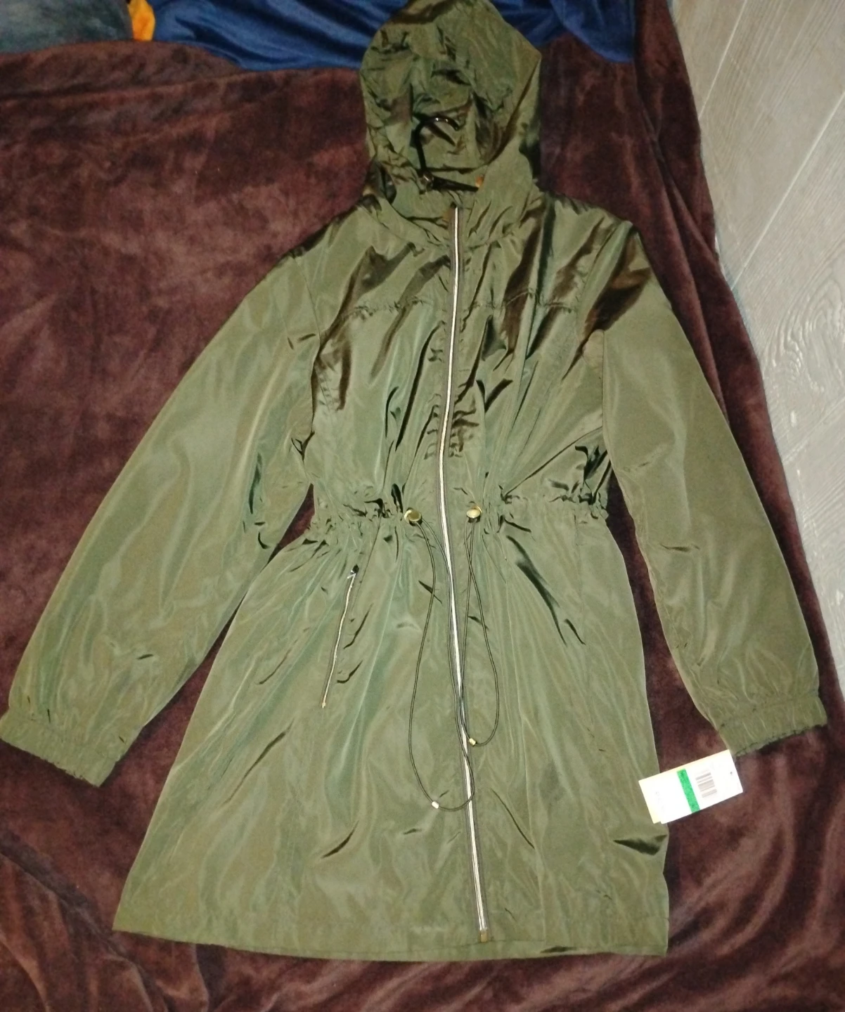 Michael Kors Hooded Jacket Olive Green