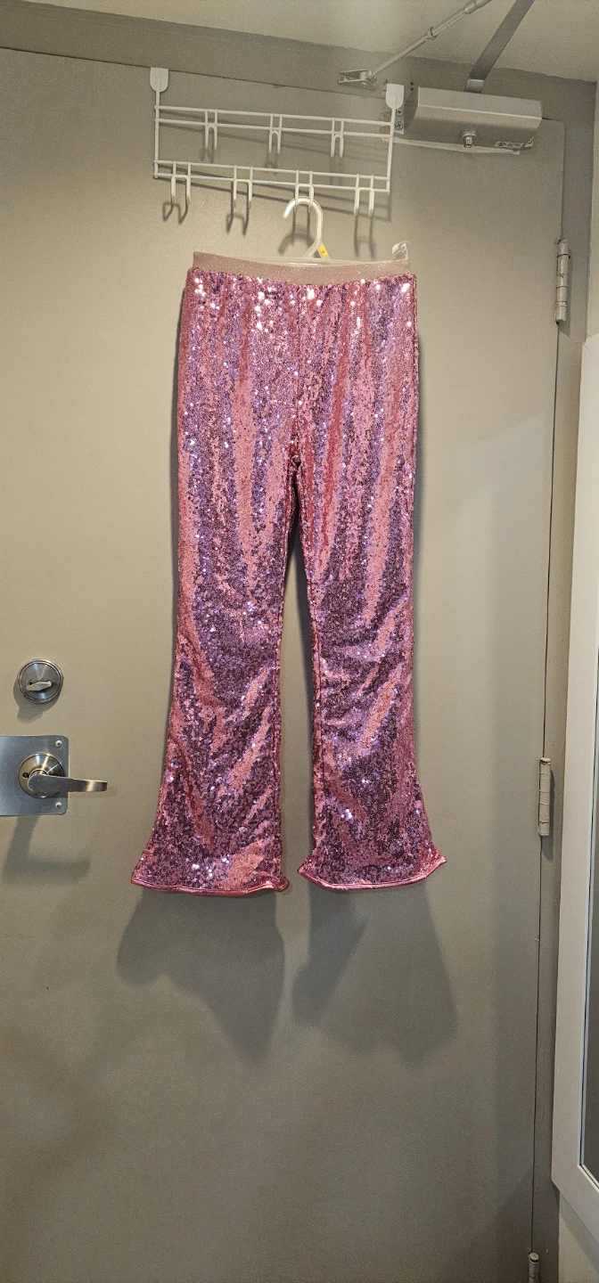 New brand Pink Sequin Bell Bottom Pants