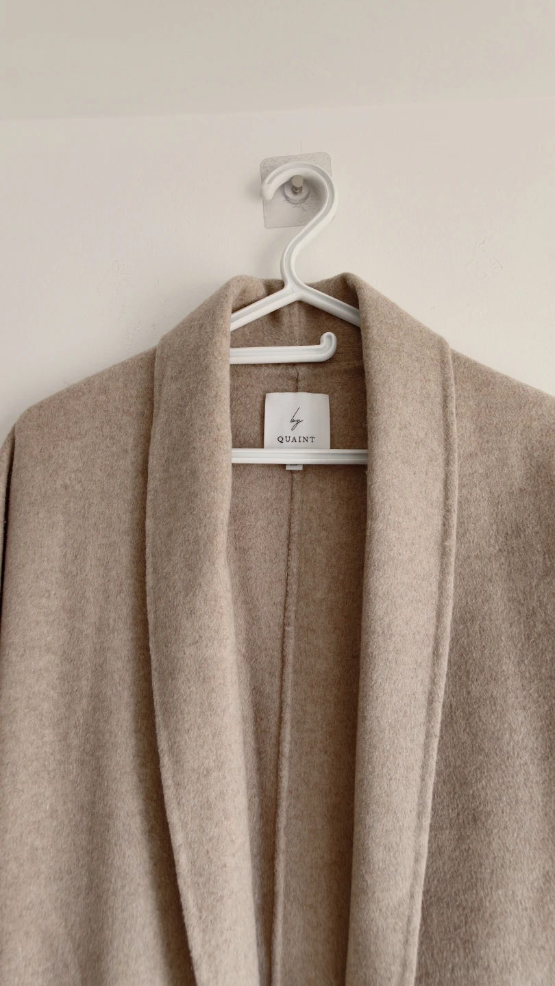 Quaint Beige Open Front Coat XS - photo 5