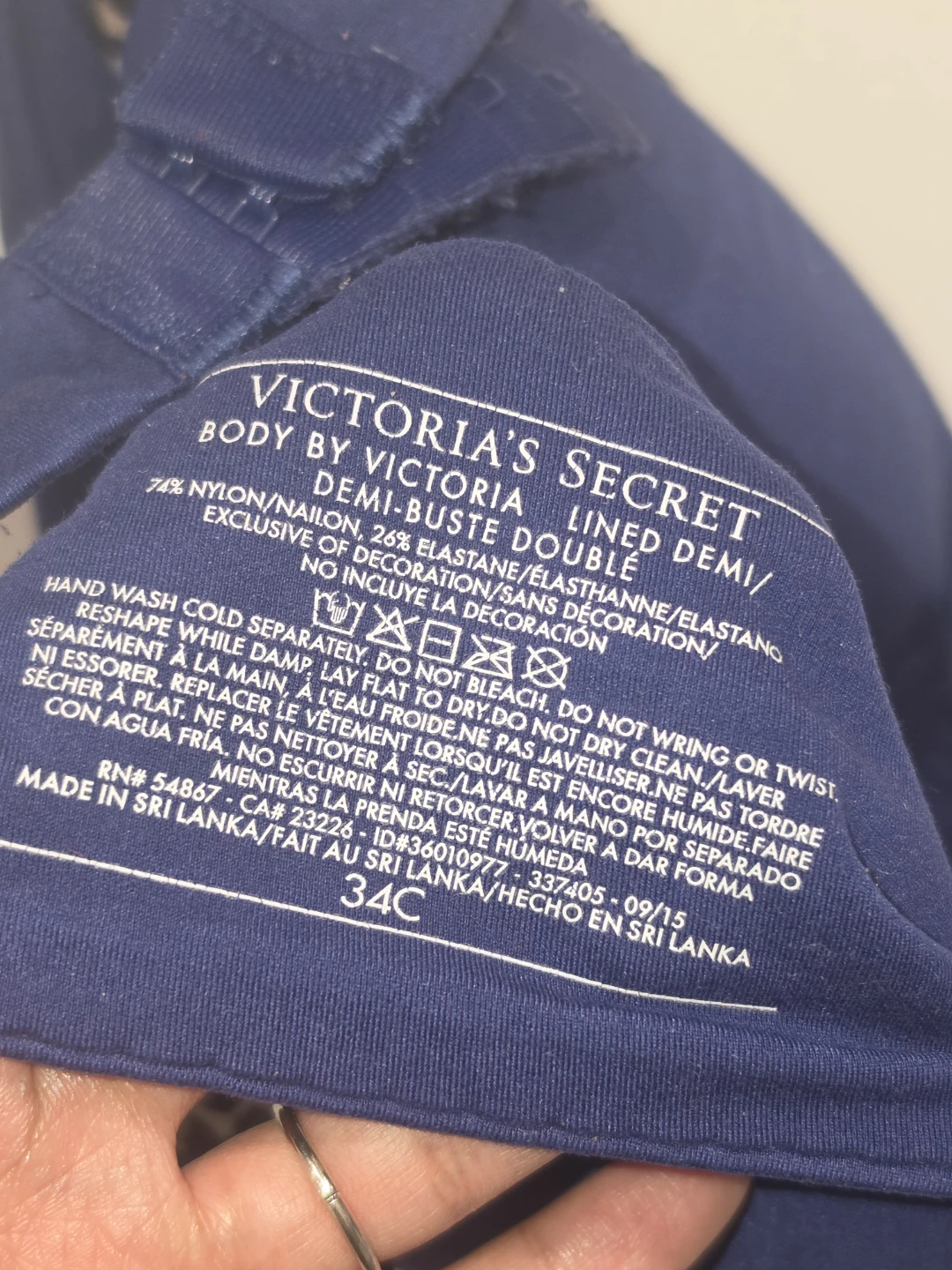 Dark Blue Victoria's Secret Bra 34C - photo 3