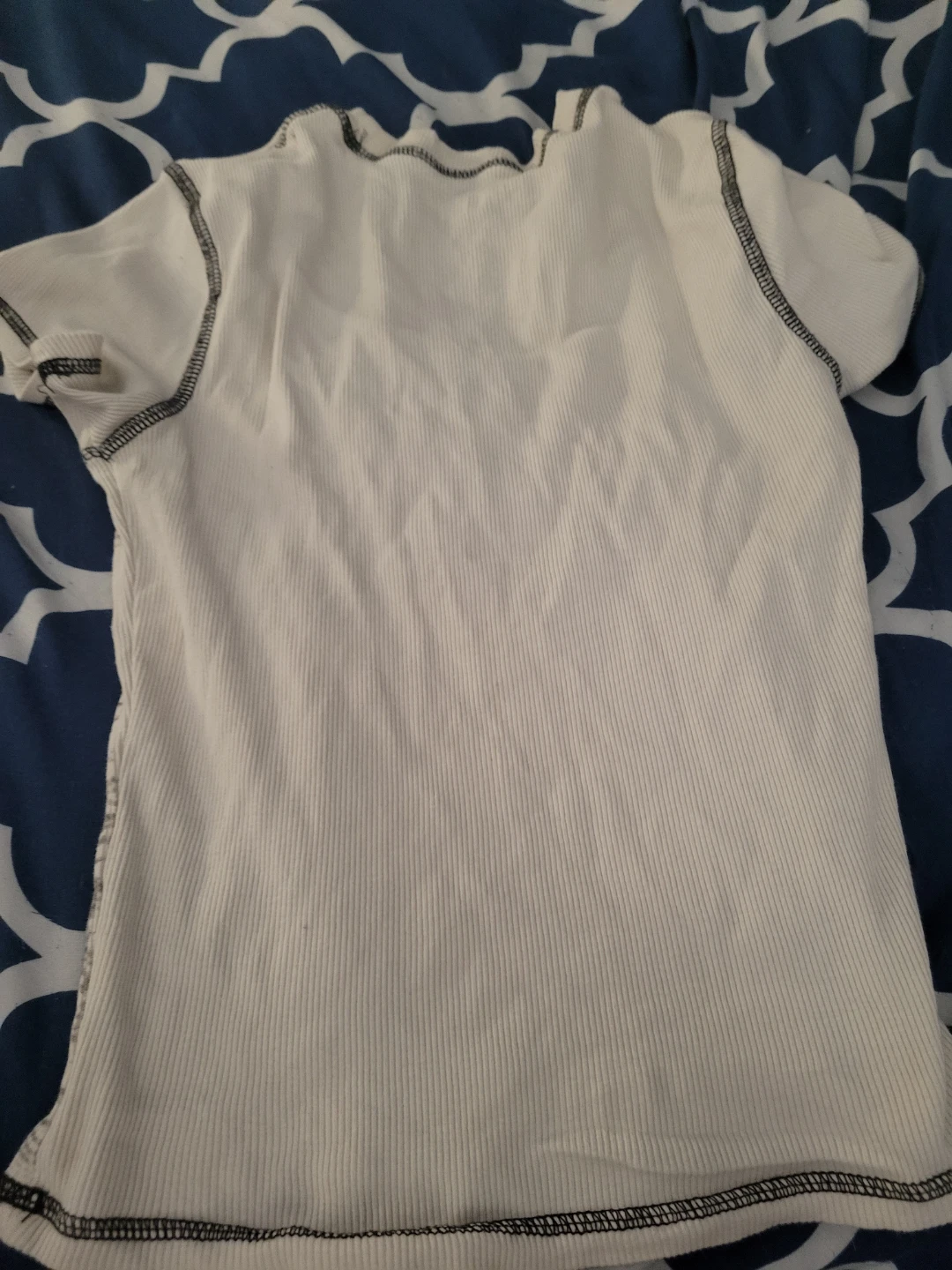 Ribbed T-Shirt with Star Graphic - photo 3