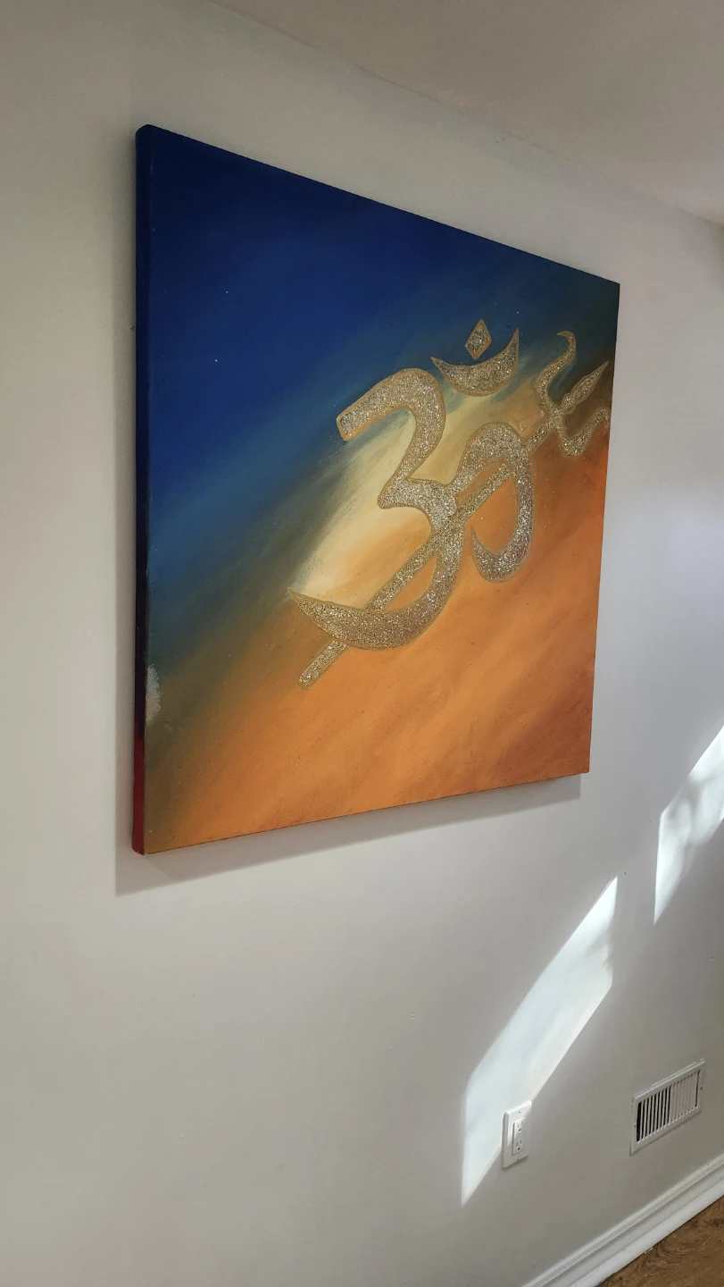 Decorative Om and Trishul Wall Canvas - photo 3