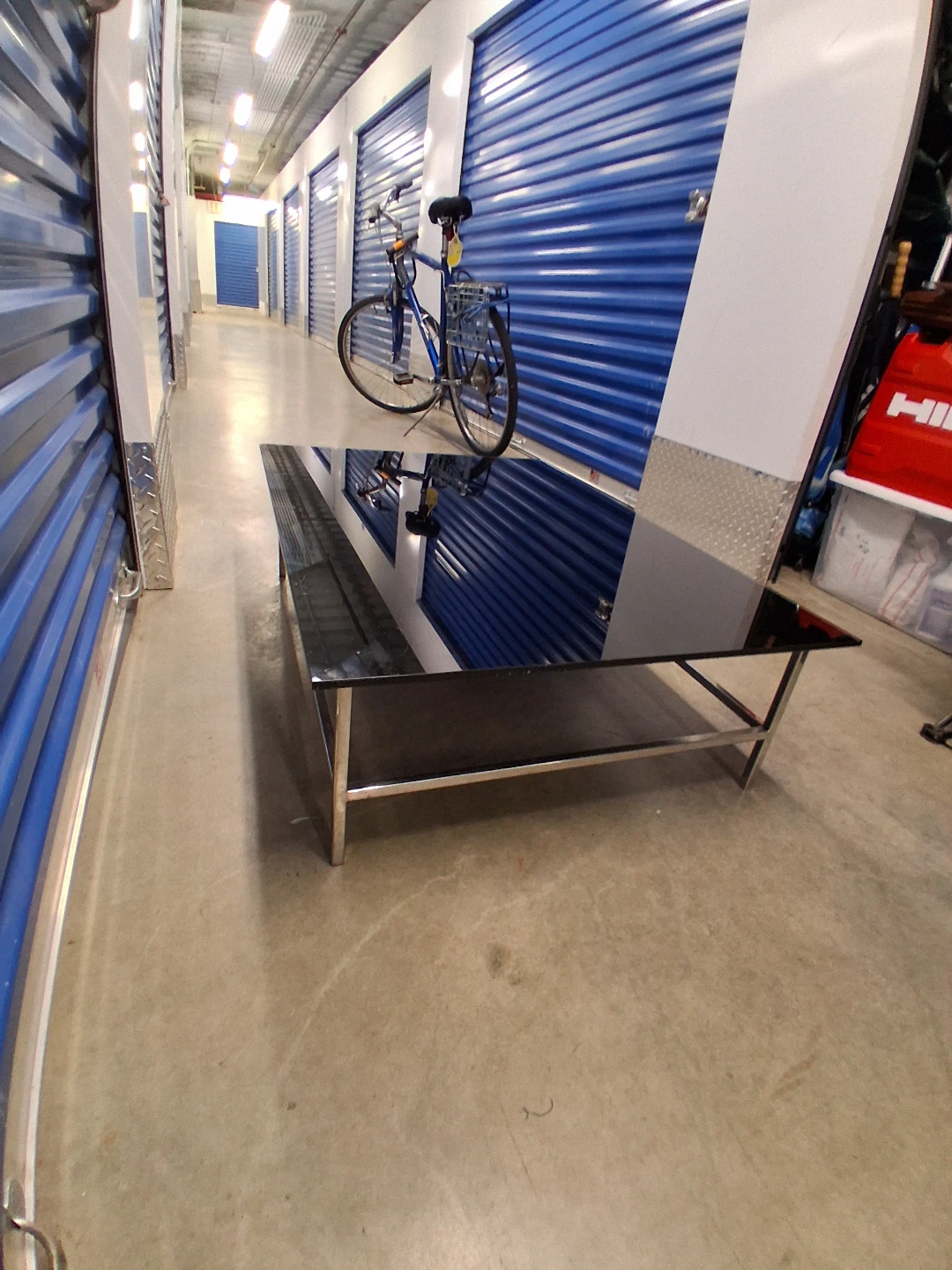 Modern Japanese Chrome & Black Glass Coffee Table - photo 2