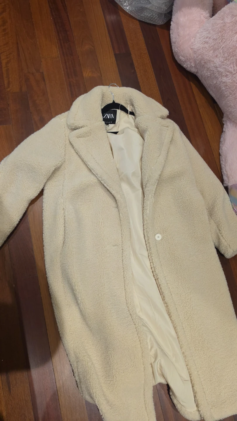 Zara Cream Teddy Coat - photo 3