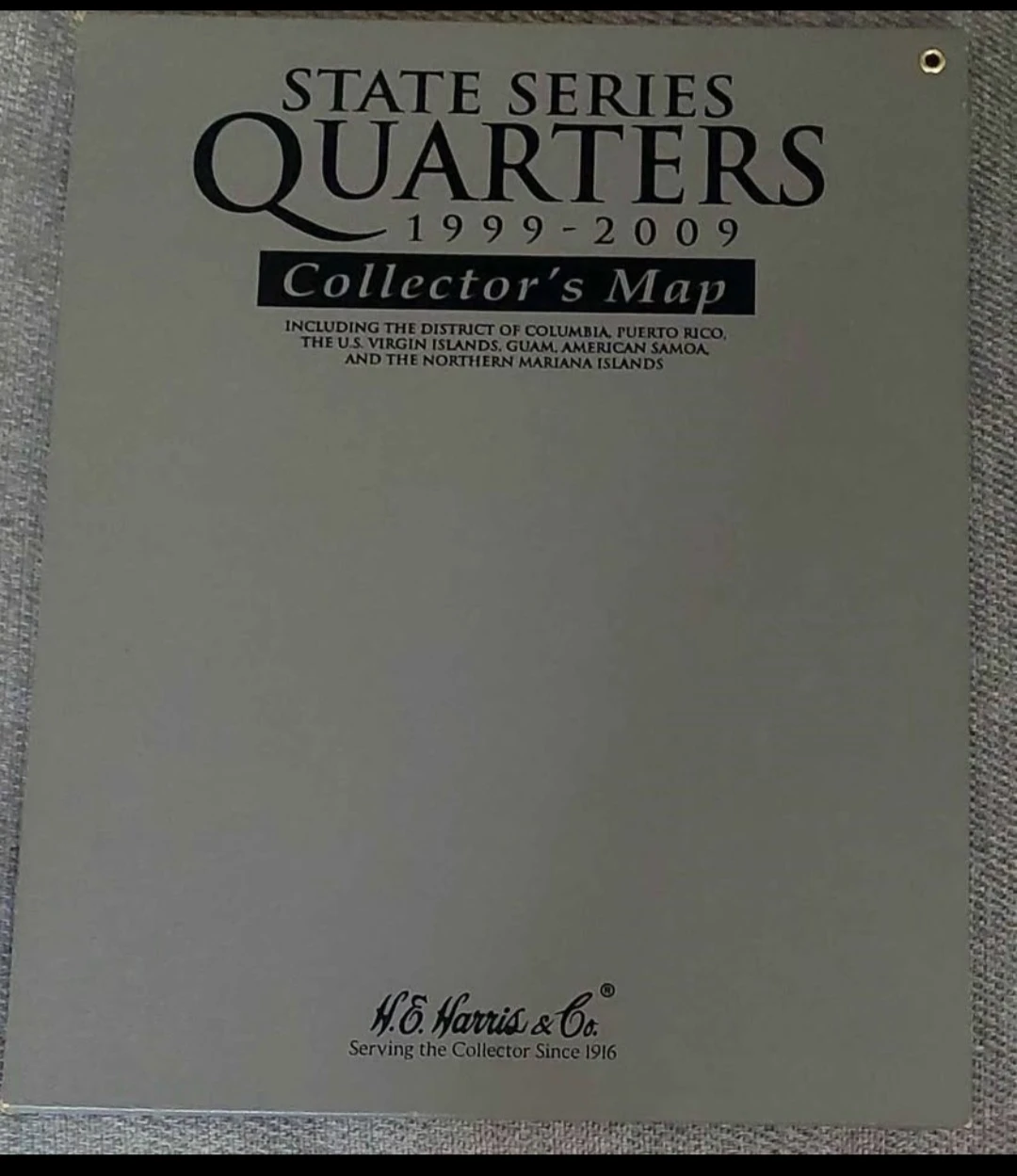 H.E. Harris State Series Quarters Collector's Map