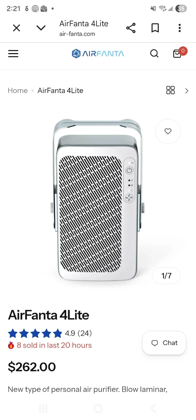 AirFanta 4Lite Personal Laminar Air Purifier