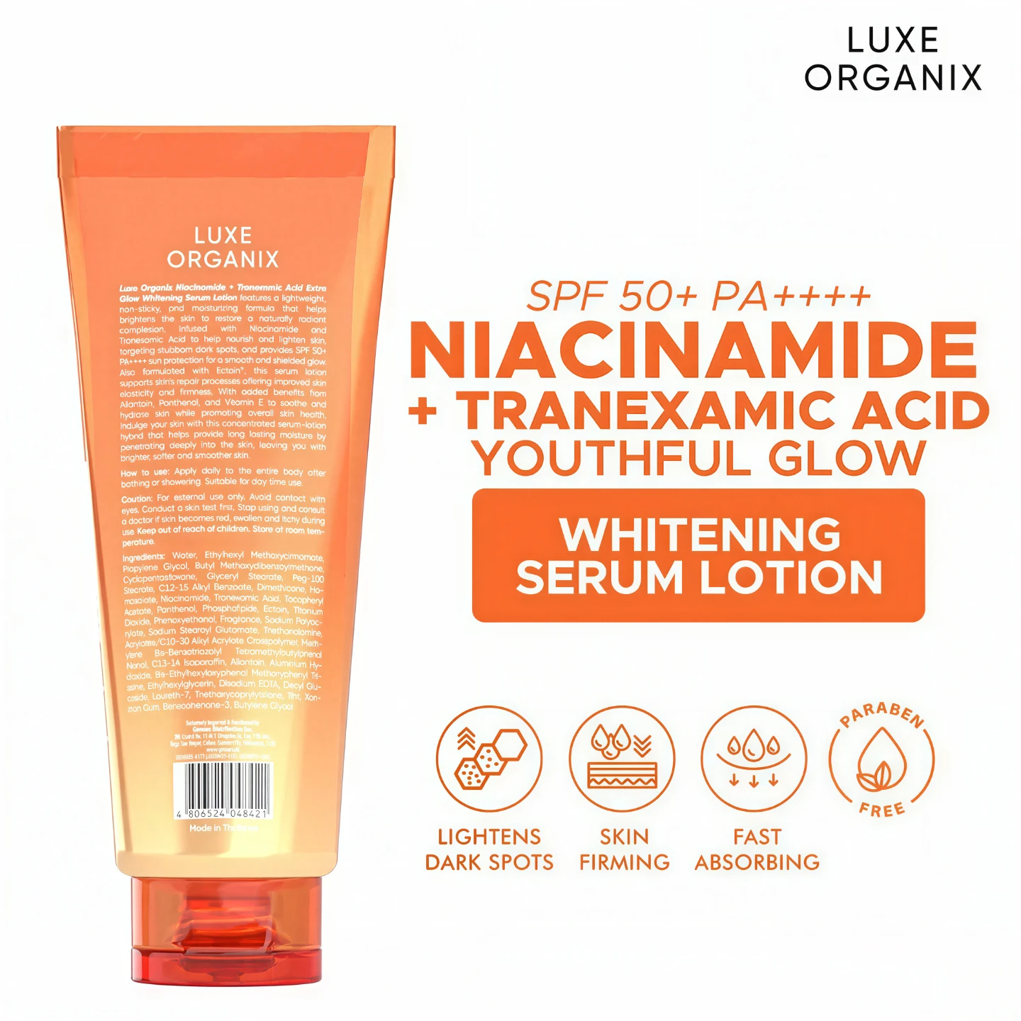 LUXE ORGANIX Niacinamide + Tranexamic Acid Youthful Glow