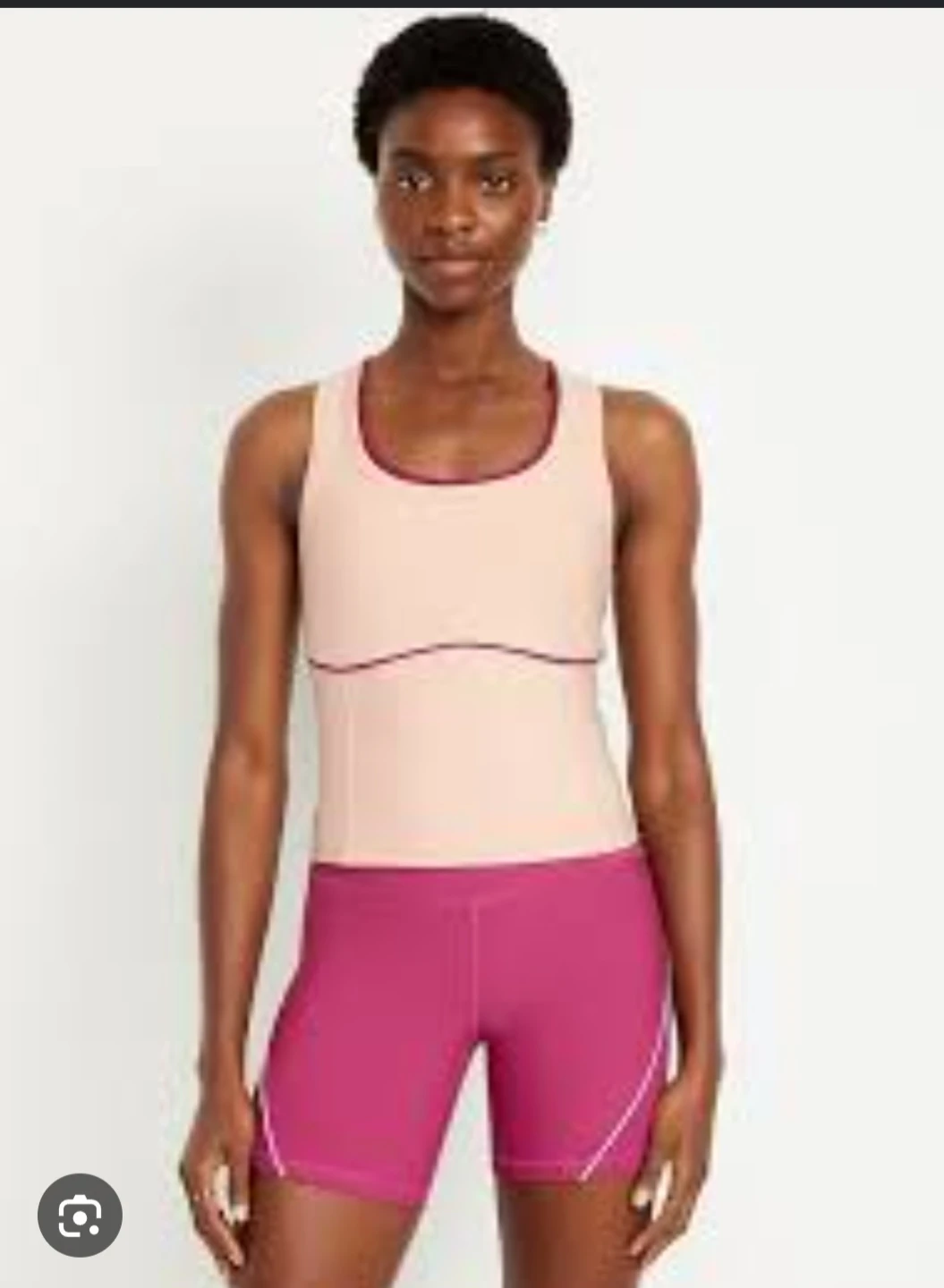 Athleta Light Pink Cropped Tank Top