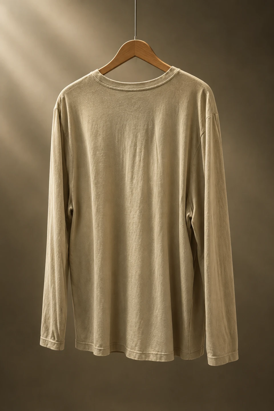 Hurley Men's Long Sleeve Box Logo Tee Khaki XL