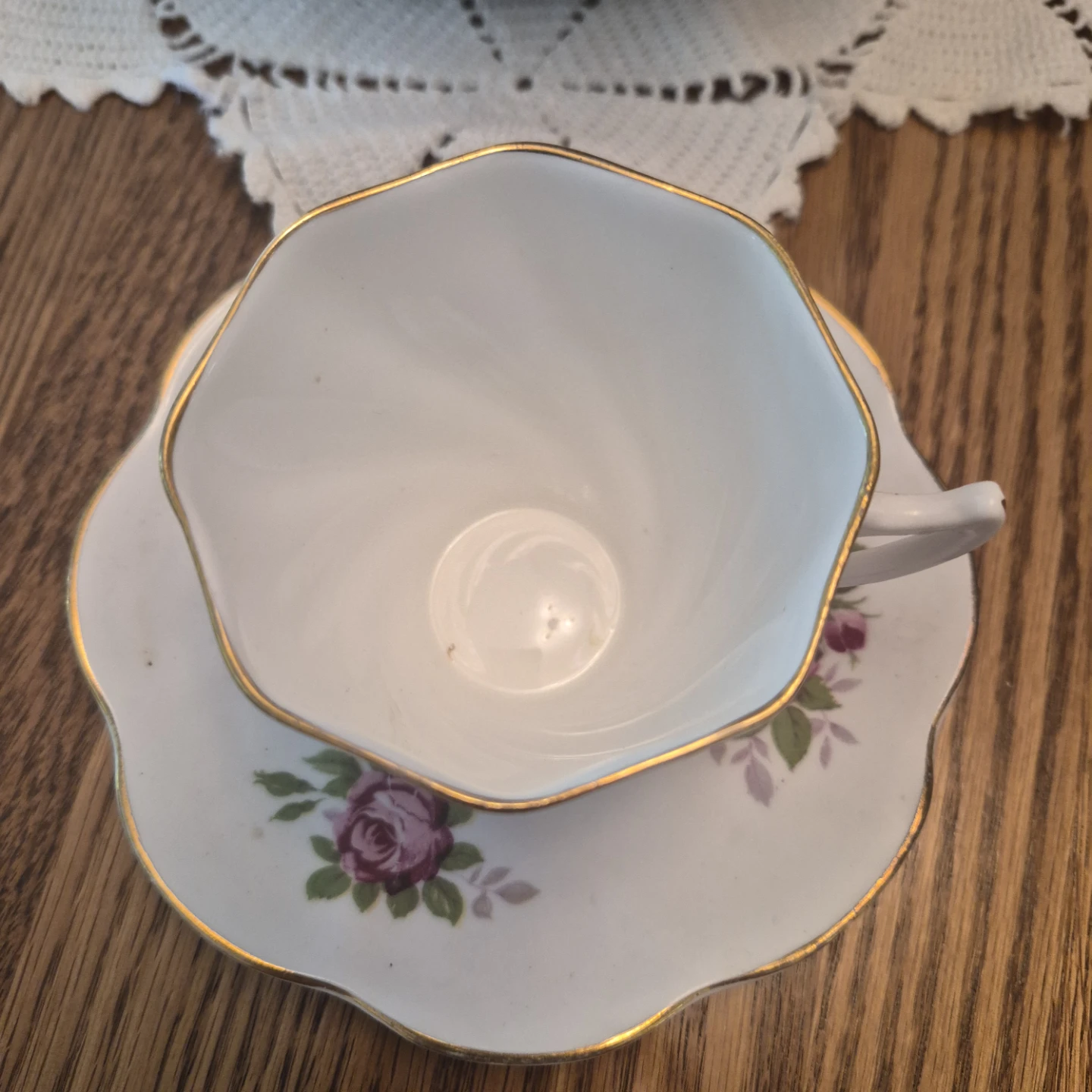 Vintage Bone China Floral Tea Cup and Saucer - photo 2