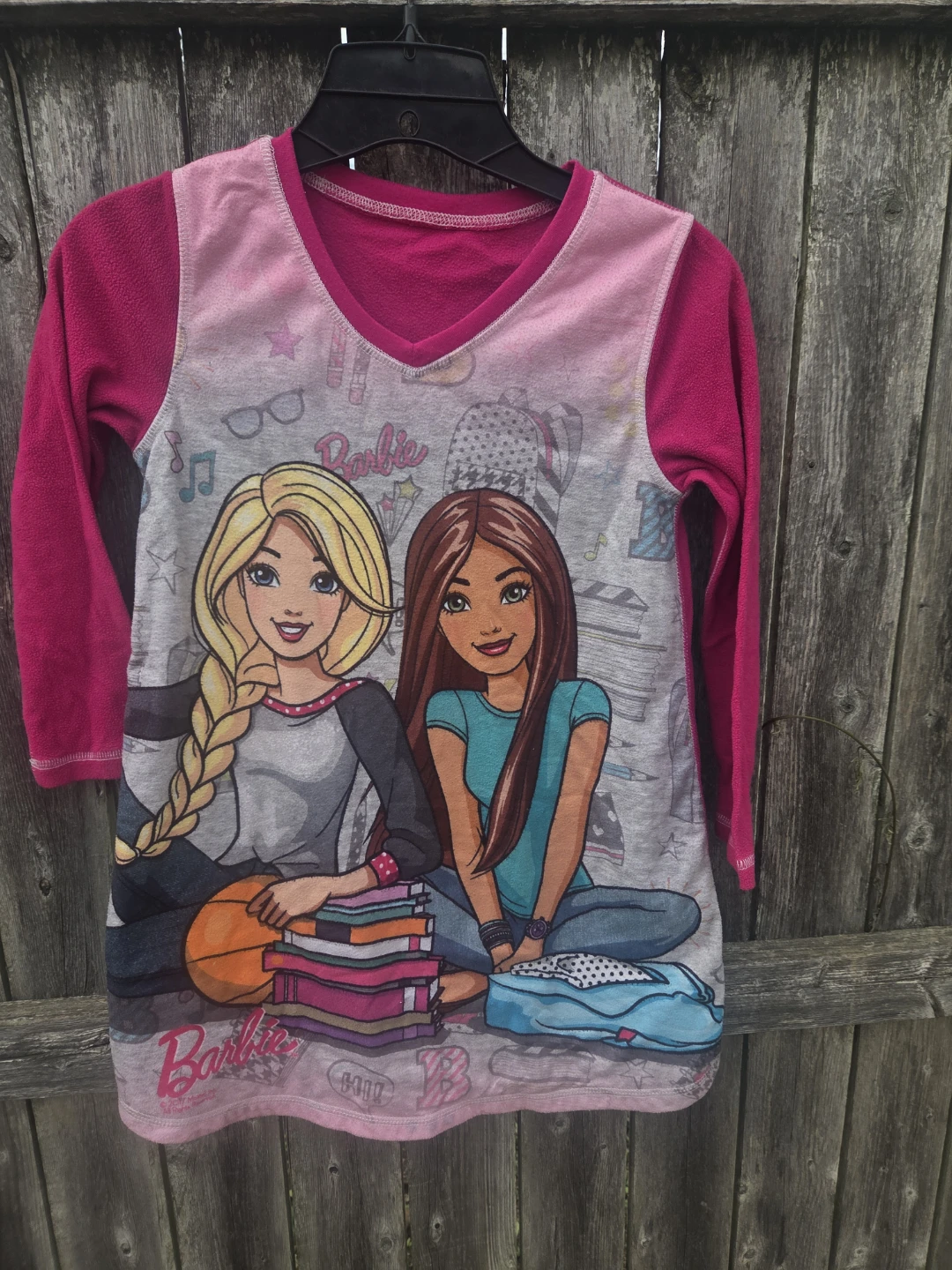 Barbie Long Sleeve Fleece night gown