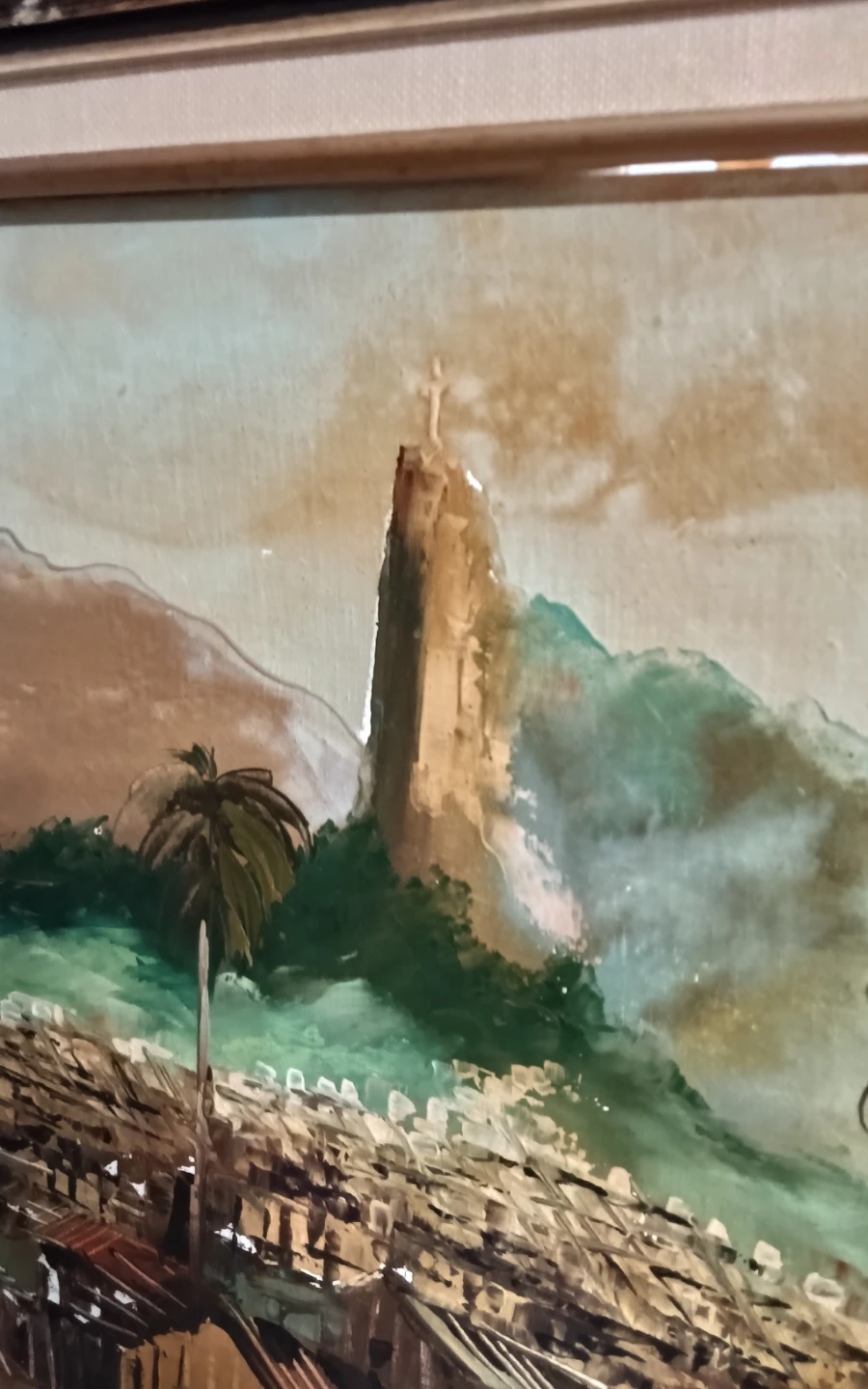 Oscar Aversa Original Oil Painting - Rio de Janeiro Favela - photo 5