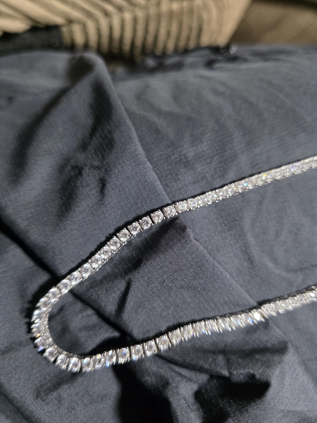 925 Sterling Silver Moissanite Tennis Chain - photo 3