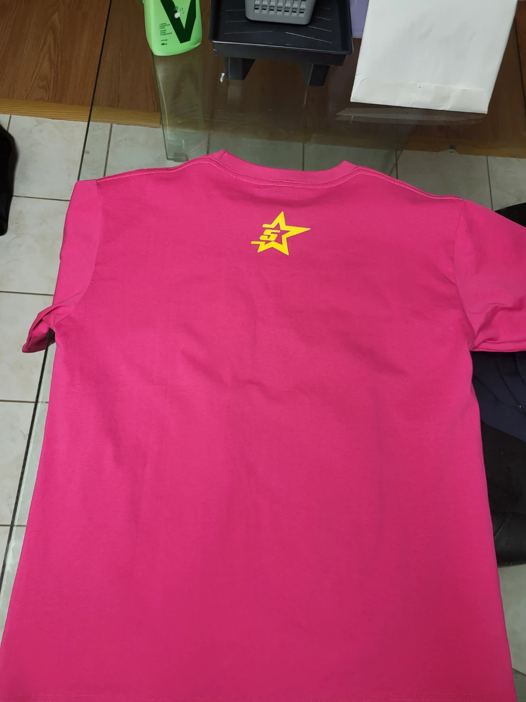 SP5DER Pink Spiderweb Graphic T-Shirt - photo 2