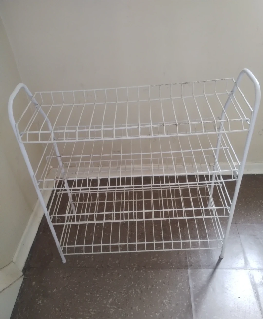 4-Tier White Metal Wire Shoe Rack / Storage Organizer